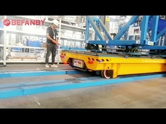 DC Motor Battery Rail Transfer Trolley,15 Ton Customized Track Transfer Cart