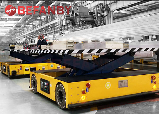 Lithium Battery Electric Agv Steerable Lift Transfer Cart