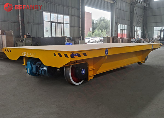 Steel Heavy Duty Rail Trolley 50 Ton For Roller Line