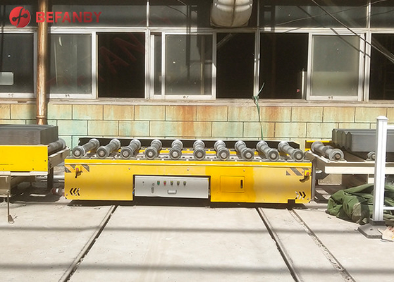 PLC Programmed Rail Automatic Guided Cart For Factory Roller Line