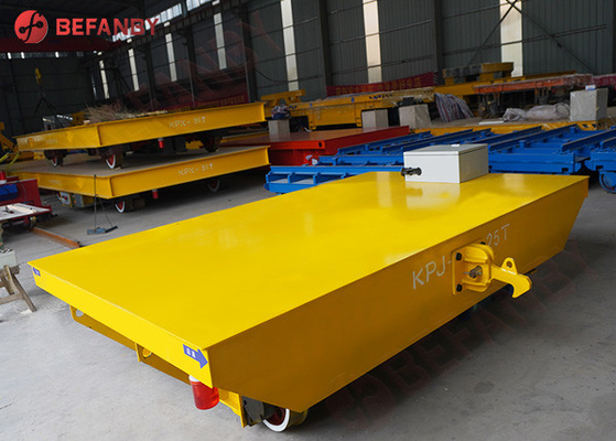 35t Motorized Rail Transfer Cart For Factory Transport Cable Drum Plate