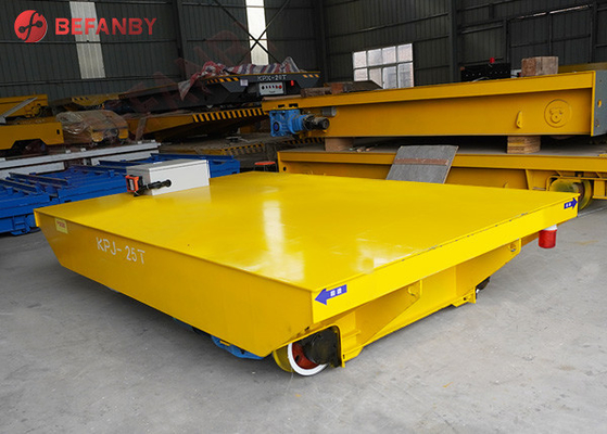 35t Motorized Rail Transfer Cart For Factory Transport Cable Drum Plate