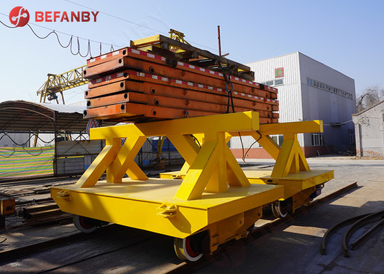 75t Steel Plate Transfer Electric Rail Flatbed Cart