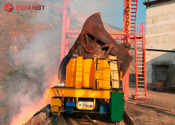 Heavy Duty Automatic Dumping Slag Pot Transfer Car