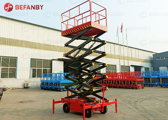 450kg Battery Hand Push Terrain Scissor Lift