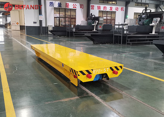 Motorized Steel Factory Flatbed Rail Transfer Cart