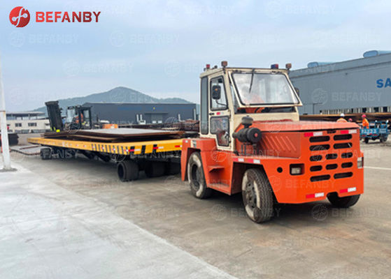 18T Coil Transportation Rail Transfer Cart With Winch Towing