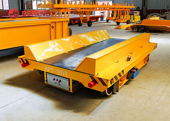 20 Tonne Steel Tube Factory Rail Transfer Carts With V Frame
