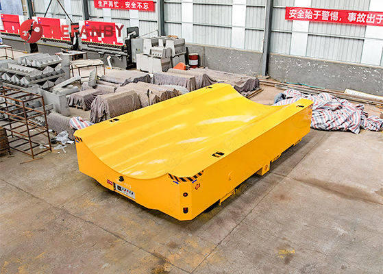 Customized Curved Tabletop Railess Motorized Transfer Trolley with High Strength Frame