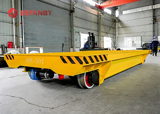 30 Ton Capacity Battery Transfer Cart with Cast Steel Wheels and Battery Operated Power