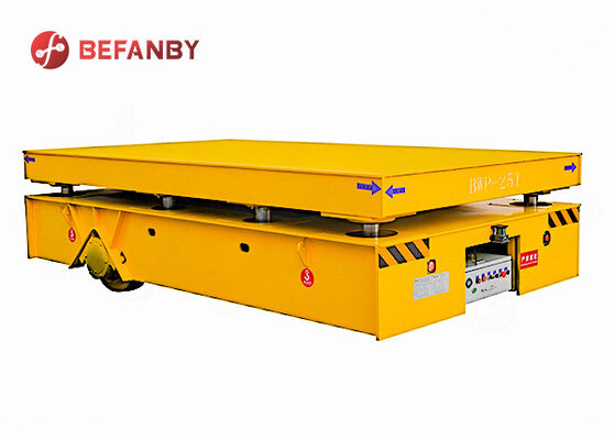 Heavy Duty 35T Battery Powered Trackless Transfer Cart With Hydraulic Lift Function