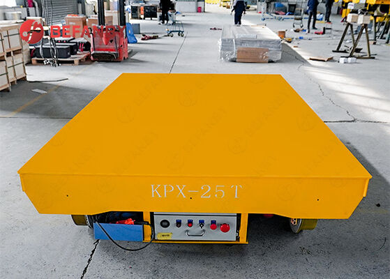 25 Ton Battery Powered Rail Transfer Cart with Cast Steel Wheels for Heavy Load Handling