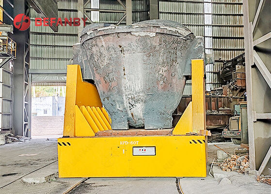 Capacity 60 Ton Ladle Transfer Cart For Large Steel Ladle Factory