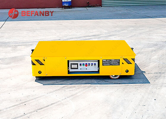 Steerable PU Wheel Battery Railless Transfer Cart