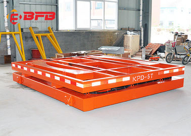 8 Ton Load Transfer Cart With Scissor Lift Mounted On Rails