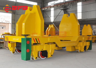 Battery Power 40t Ladle Transfer Cart , Steel Electric Rail Transfer Trolley