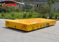 Battery Operated Flatbed Trackless Transfer Cart With Dead Man Stop 1 -500T Load Capacity