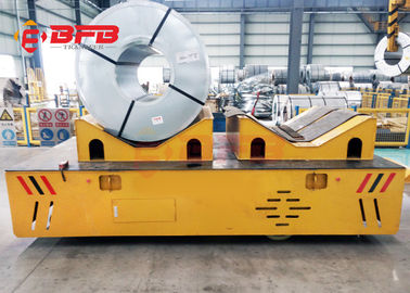 Battery Powered Material Coil Transfer Cart , Steerable Trackless Electric Transfer Cart For Industry