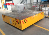 20t Motorized Painting Line Trackless Transfer Cart Four Wheels Steerable Carriage Yellow Color