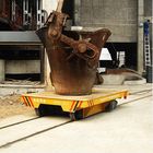 Large Capacity Ladle Transfer Cart Bay To Bay Metal Slag Pot Trailer On Turning Rail