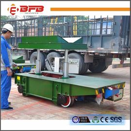Hydraulic Lifting System Motorized Rail Cart , Material Transfer Trolley Aluminium Coil Cart