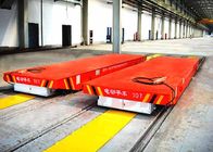 Busbar powered rail transfer bogie for steel plate handling bay to bay
