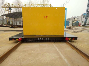 300T Capacity Electric Transfer Cart Four Caste Steel Wheels Cable Powered