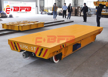 0 - 20m / Min Rail Transfer Battery Powered Heavy Duty Cart , Motorized Platform Cart For Foundry Plant