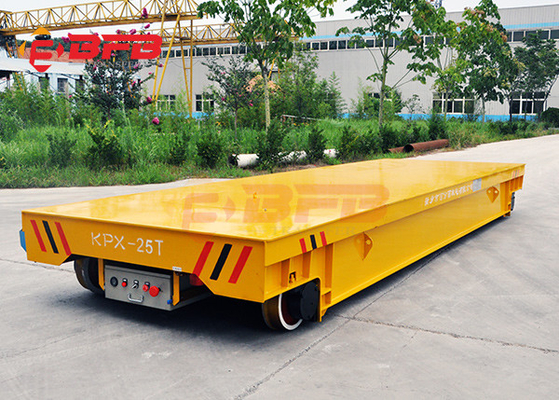 Wireless Motorized Automated Guided Carts Material Handling Rail Flatbed Trolley