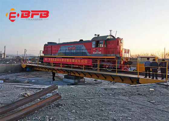 Custom Electric Industrial Transfer Car Free Rotating Railroad Train Turntable Design