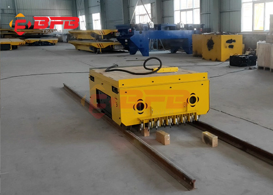 Electric Wagon Transporter Battery Powered Rail Flat Trailer For Railways Assembly Line