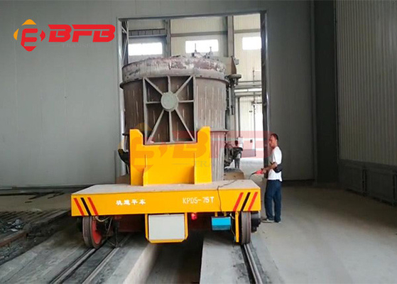 Battery 30 Ton Hot Molten Tilt Table Ladle Transfer Cart