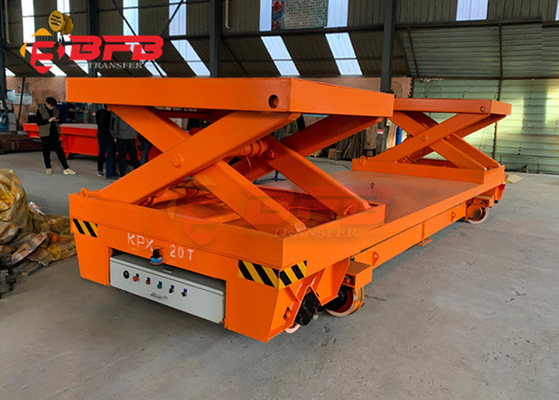 Electrical Heavy Duty Hydraulic Rail Transfer Flatbed Cart