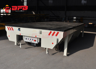 45 Tons Battery Transfer Cart Steerable Steel Shop Floor Rail Trolley For Factory