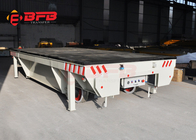 45 Tons Battery Transfer Cart Steerable Steel Shop Floor Rail Trolley For Factory