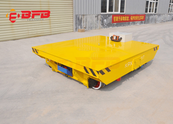 Battery Powered Flatbed Load Transfer Trolley Steel Structure 10mt