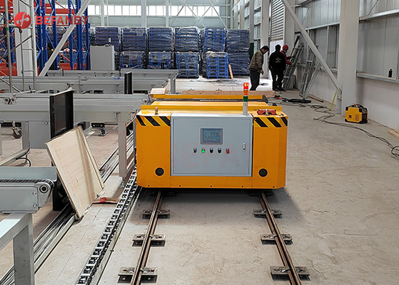 Automated Heavy Duty Factory Rail Trolley Transport Goods