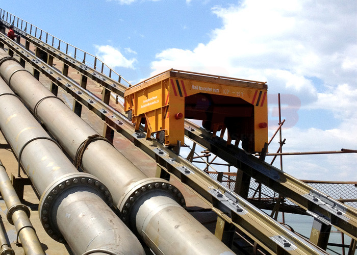 25T Electric Motorised Rail Trolley , Low Clearance Crane On Rail