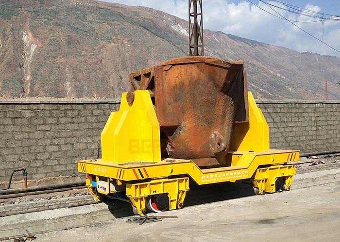Wagon On Rails Industrial Transfer Car , High Performance Heavy Material Handling Equipment Four