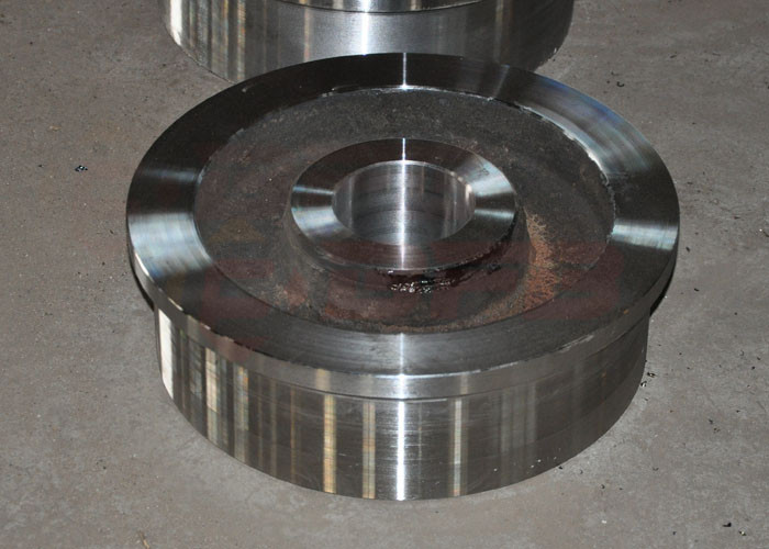 Heavy Load Steel Cart Wheels , Casting Double Flanged Guide Wheels For