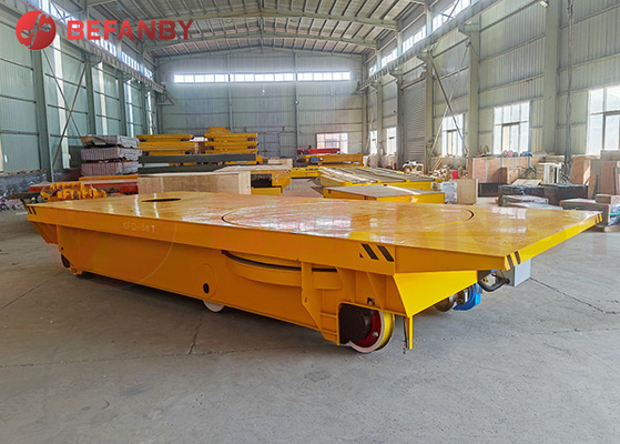 Workshop Steerable Transfer Car With Rails And Scissor Lifting