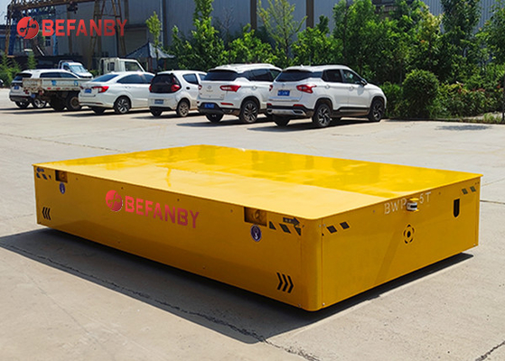 Steering Pallet Trackless Transfer Cart 20 Ton 20m/Min Battery Powered