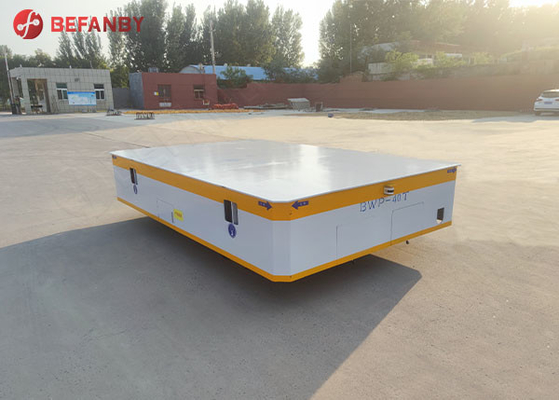 Battery Power Trackless Transfer Cart Electric Flat Car Q235