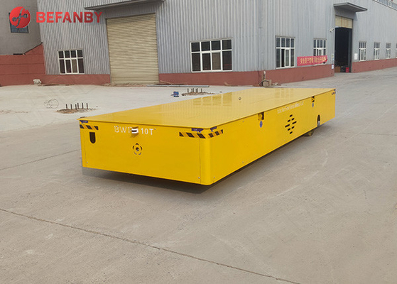 Customized Trackless Transfer Cart Battery Lift Table Trolley On Cement Floor