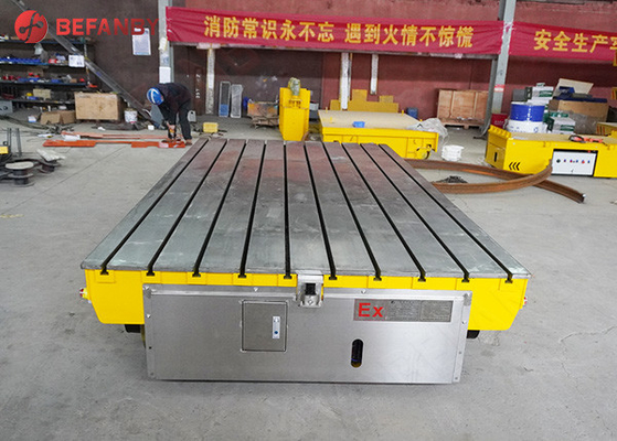 Heavy Duty Electrically Operated Rail Transfer Cart / Trolley For Industrial Field