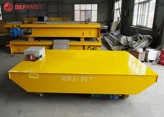 35t Motorized Rail Transfer Cart For Factory Transport Cable Drum Plate