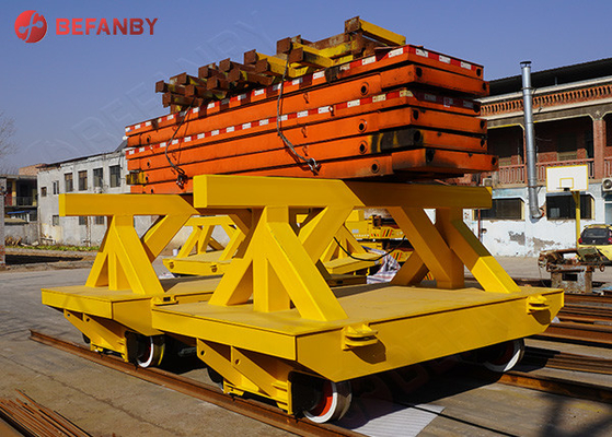 75t Steel Plate Transfer Electric Rail Flatbed Cart