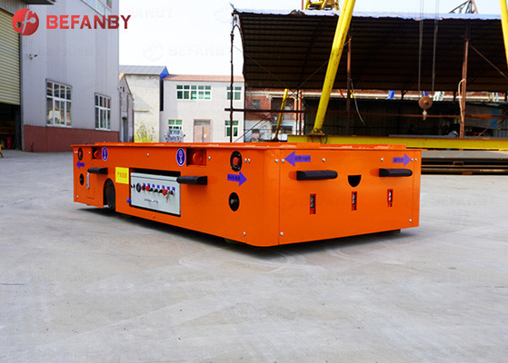 Battery Power Steerable Trackless Transfer Trolley 20 Ton