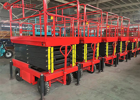 450kg Battery Hand Push Terrain Scissor Lift