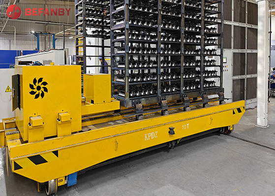 Emergency Stop Button Railway Material Handling Cart 1-15Kw Motor Power For Safe Handling